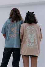Load image into Gallery viewer, &#39;MY EVERYTHING HURTS&#39; oversized t-shirt ROLALOLA x Brainfkr collab / DENIM BLUE
