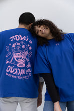 Load image into Gallery viewer, &#39;MY EVERYTHING HURTS&#39; oversized t-shirt ROLALOLA x Brainfkr collab / ROYAL BLUE
