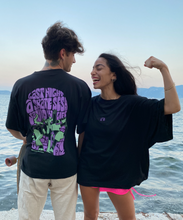 Load image into Gallery viewer, &#39;Last night a skate sesh saved my life&#39; Oversized T-shirt ROLALOLA x Danaemation
