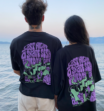Load image into Gallery viewer, &#39;Last night a skate sesh saved my life&#39; Oversized T-shirt ROLALOLA x Danaemation
